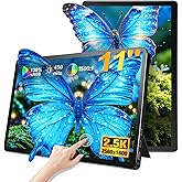 JUNEBOX 11" 2.5K  Portable Monitor Touchscreen,HDMI for PC Macbook(black) | 2560*1600,139% sRGB,Speaker,0.5ms touch response,450 nits,Mini HDMI,USB C,Alloy Metal Shell,Vertical Portrait