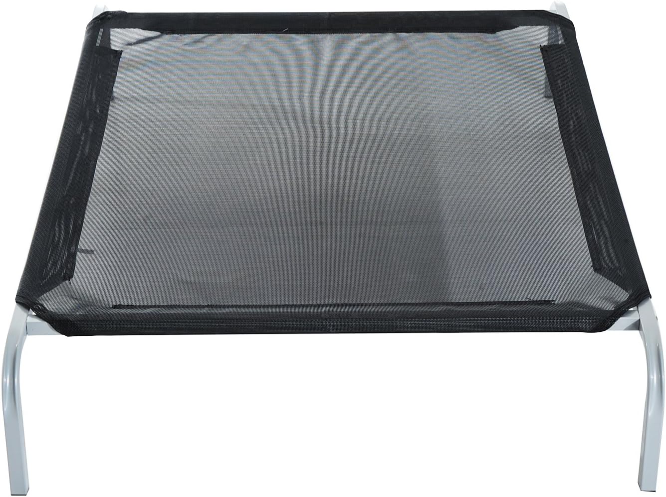 PawHut Elevated Pet Bed Portable Camping Raised Dog Bed w/ Metal Frame Black (Medium), 112 x 23 x 6 cm (L x W x H) - Image 5