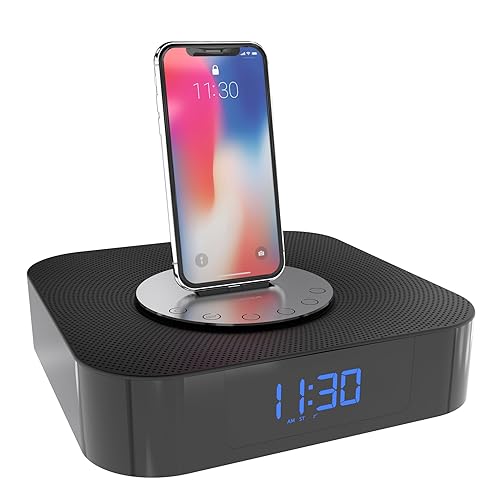 Philips AJ7260D/05 Dual Dock FM Clock Radio with Lightning Connector