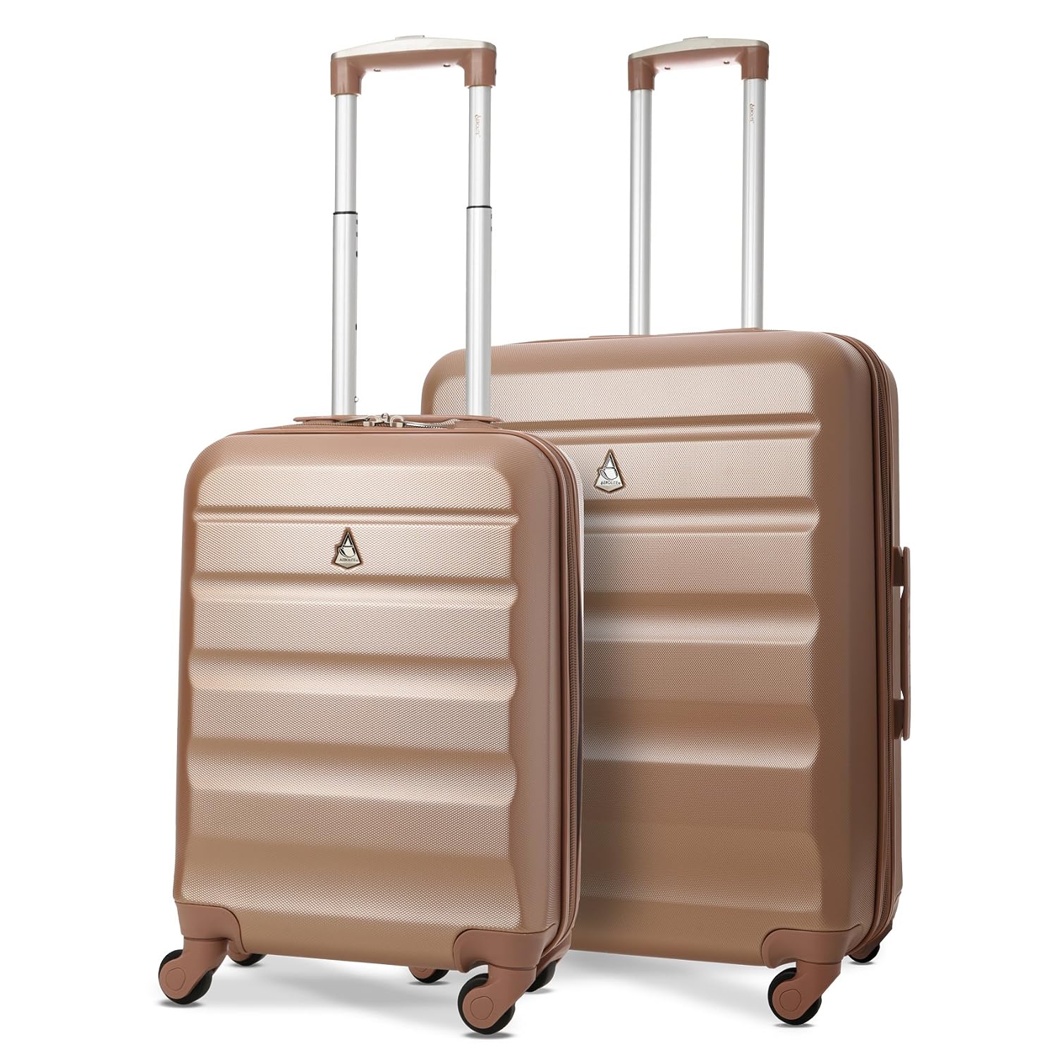Cabina + Medio, Rosa Oro Aerolite ABS Equipaje Maleta rígida Ligera con 4  Ruedas Maletas Equipaje futakuchi-hakata.com