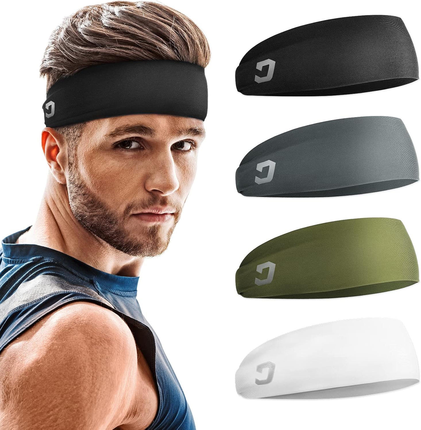 Buy Vinsguir Mens Headband (4 Pack), Sports Headbands for Men, Men in