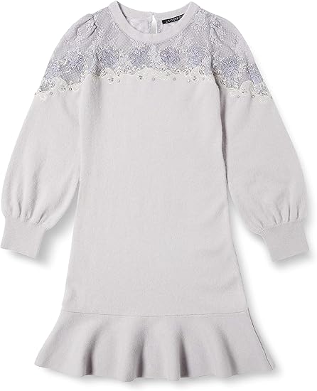 Amazon リリーブラウン 刺繍ビジューニットワンピース Lwno レディース Gry 日本 F Free サイズ ワンピース チュニック 通販