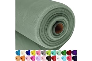 ABLEME DECO Sage Green Tulle Fabric Roll Spool Bolt (54 Inch by 40 Yards) Large Tulle Wedding Party Decoration, Tutu Skirt, Table Runner, Gift Wrapping, Bridal Shower, Soft & Drape (Sage Green)