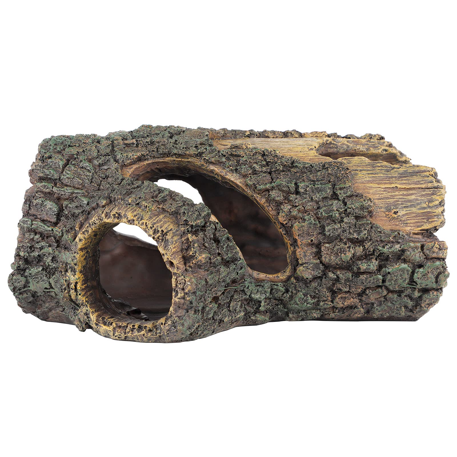 Uniclife Aquarium Large Betta Log Resin Hollow Tree Trunk Decoration Artificial Wood Fish House Cave Bark Ornament with Hideout Holes for Shrimp Small Lizard and Turtle in Fish Tank of 40-280 L — image 1