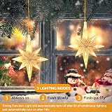 Jsdoin LED Christmas Window Light 2pc Stars with Timer Warm White Curtain Lights view 4