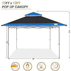 COOSHADE 13x13Ft Pop Up Canopy Tent Instant Folding