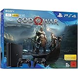 Sony PlayStation 4 (PS4) Slim 1TB Konsole Schwarz Bundle - God of War - 2 x DUALSHOCK®4 Wireless-Controller