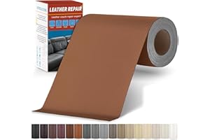 Sgooyir Self Adhesive Leather Repair Patch, 4"x 79" Leather Repair Tape for Couches, Vinyl Repair Kit for Furniture, Car Seat