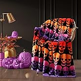 Betsey Johnson - Blanket, Buttery-Soft Throw Blanket for Couch or Bed, Boldly Plush & Oversized Bedding (Skull Ombre Black, 50" x 70")