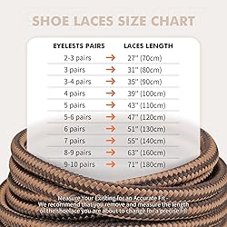 Stepace Round Shoelaces [2 Pairs] Heavy Duty Boot