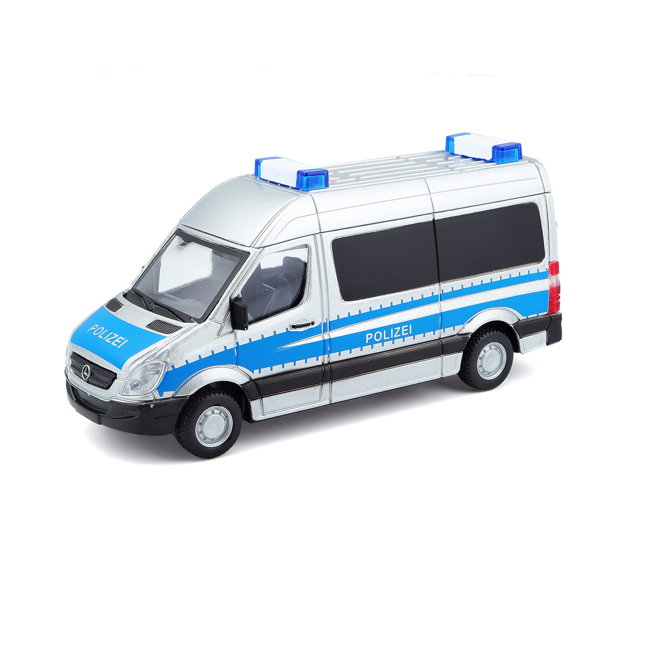 Bauer Spielwaren 18-32006P Mercedes Sprinter Polizei 1:50 Scale Toy car, Silver-Blue
