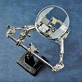 JZK Hands Free Magnifying Glass Crocodile Clip 8x Third Hand Soldering Jewelry view 3