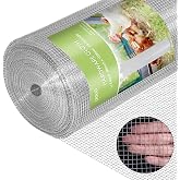 UULID Hardware Cloth 1/4 Inch 48 x 100 ft 23 gauge Hot Dipped Galvanized After Welding Fence Wire Mesh Roll Hardware Mesh Chicken Rabbit Snake Cage Welding Fencing