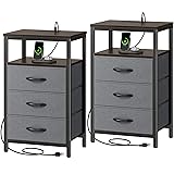 Huuger Nightstands Set of 2, 27.6 Inch End Tables