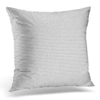 Amazon Com Emvency Throw Pillow Covers White Honeycomb Mesh Black