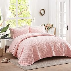 SunStyle Home Quilt Set King Pink Lightweight