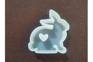 2023 Auspicious Love Heart Rabbit Freshie Mold, Fuehbur Silicone Mold Oven Safe for Freshies Baking Aroma Beads - DIY Handmade Car Freshies Soap Resin Mold【Upgraded Soft Material】