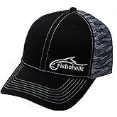 Fishoholic Snapback Baseball Fishing Hat - Mesh Trucker Fishing Gift for Dad Father