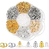 Earring Backs Replacements, Hypoallergenic Silicone Metal Plastic Rubber Earrings Backs Soft Clear Earring Backs for Studs Hook Droopy Ears Heavy Earring