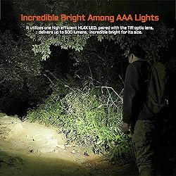 ACEBEAM PT20 2 AAA EDC Flashlight Rechargeable, 500