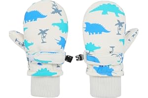 Slivery Color Toddler Gloves Baby Mittens Winter Warm Lined Fleece Gloves Waterproof Snow Baby Girls Mitten for Boys