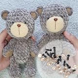 SIYUPU 50-Piece 6mm Jet-Black Craft Eyes for Plush Toys & Yarn view 4
