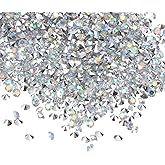 PATIKIL 14000Pcs Wedding Table Scatter Confetti Crystals 3mm Acrylic Diamonds Vase Fillers Gems for Table Centerpiece Decorations Bridal Shower Party, Silver AB