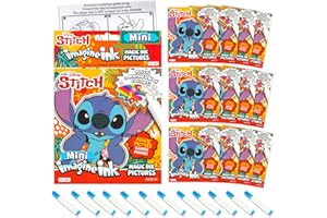 Disney Lilo and Stitch Imagine Ink Coloring Book Set - Bundle of 12 No Mess Magic Ink Activity Books | Stitch Mess Free Party Supplies for Girls Boys