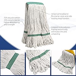 6 Pack Heavy Loop End Cotton String Mop Head Heavy
