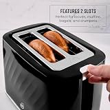 Swan Windsor 2 Slice Toaster 7 Browning Levels Defrost Reheat Cancel Black view 3