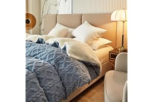 IVIEICIP 2023 New Thickened Super Soft Insulation Hibiscus Winter Quilts, Lightweight Breathable Warmth Thick Bed Comforters, Fluffy Plush Double-Sided Twin Size Velvet Blanket Quilt for Cold Weather.