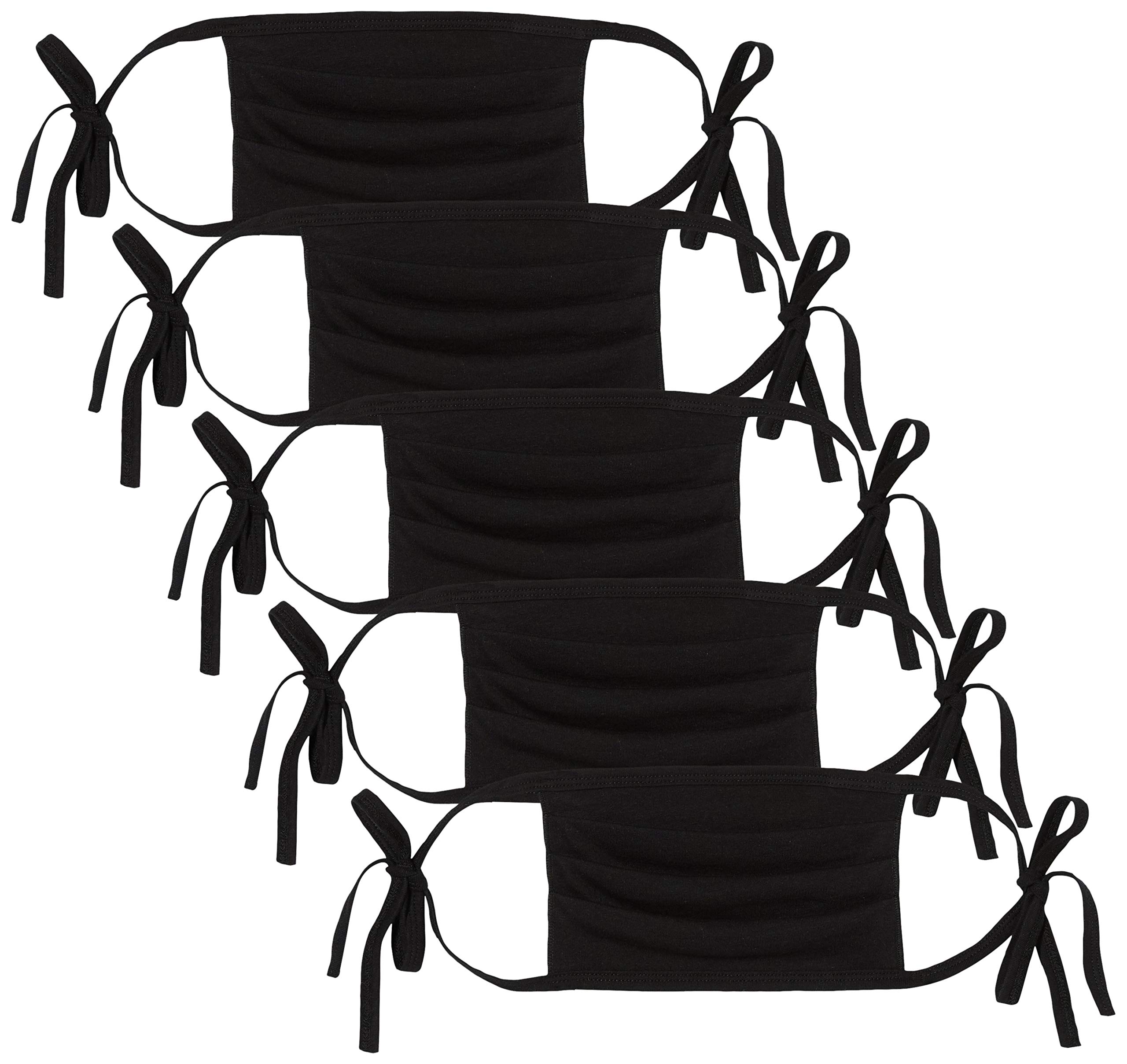 Oscars Apparel Pleated Adult Face Mask Self-Tie 5 Pack Adult Self Tie Mask