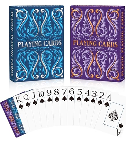 HEMOTON Cartes De Jeu En Braille Et Gros Caractères - Pour Adultes Et Enfants Malvoyants, Idéal Pour Apprendre Le Braille Et Jouer Au Poker, 8.5x5.5 Cm