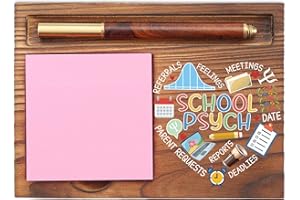 EFFJNSG School Psych Gifts, School Psychologist Appreciation Gifts Thank You Gifts for School Psych Behavior Therapist, Positivity Gifts Desk Self-Stick Note Pad Holders EDP03
