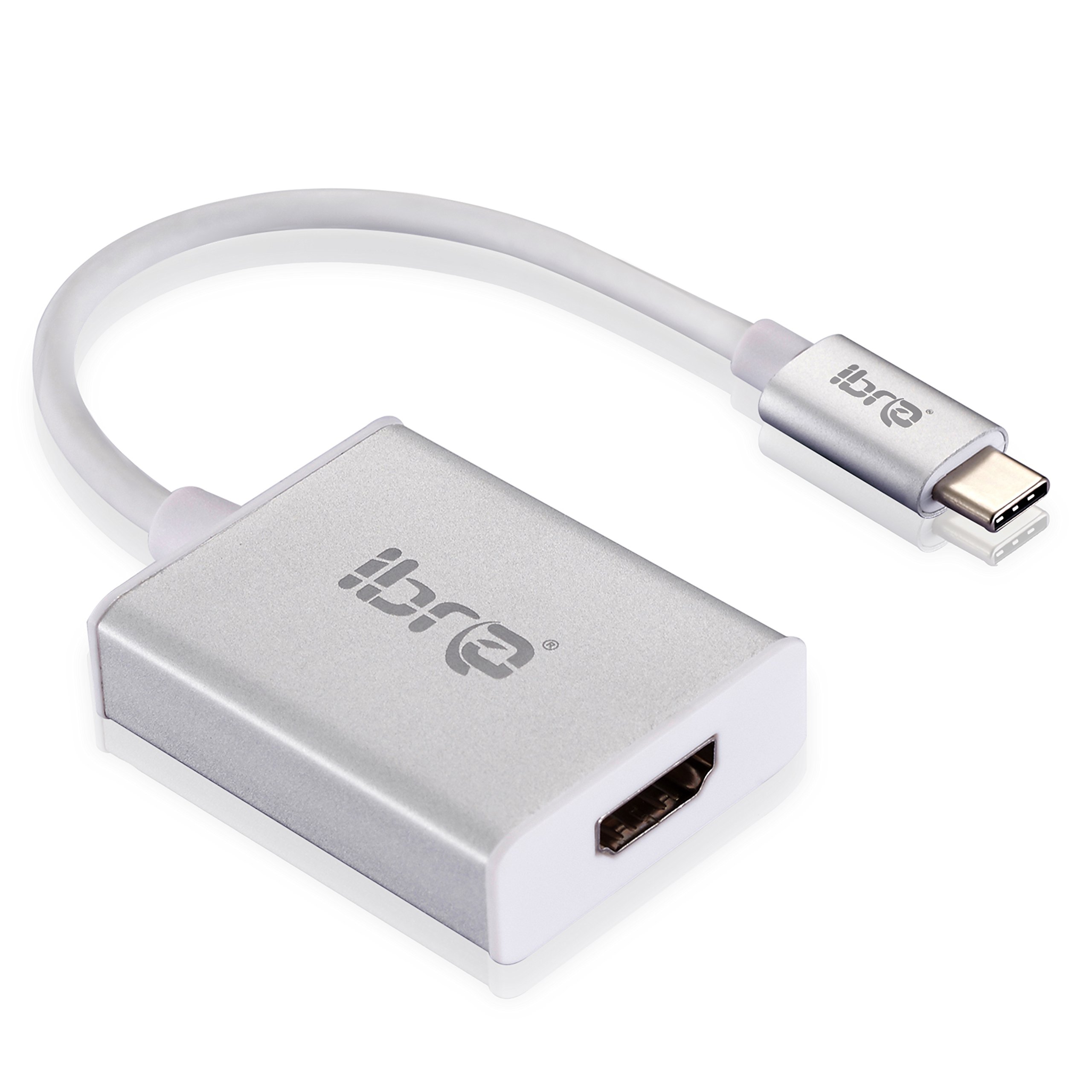 IBRA USB C to HDMI Adapter, USB 3.1 Type C (Thunderbolt 3 Compatible) to HDMI Adapter (4K) for Galaxy S8 / S8 Plus, MacBook Pro 2017, iMac 2017, MacBook 2015/2016, Chromebook Pixel and More