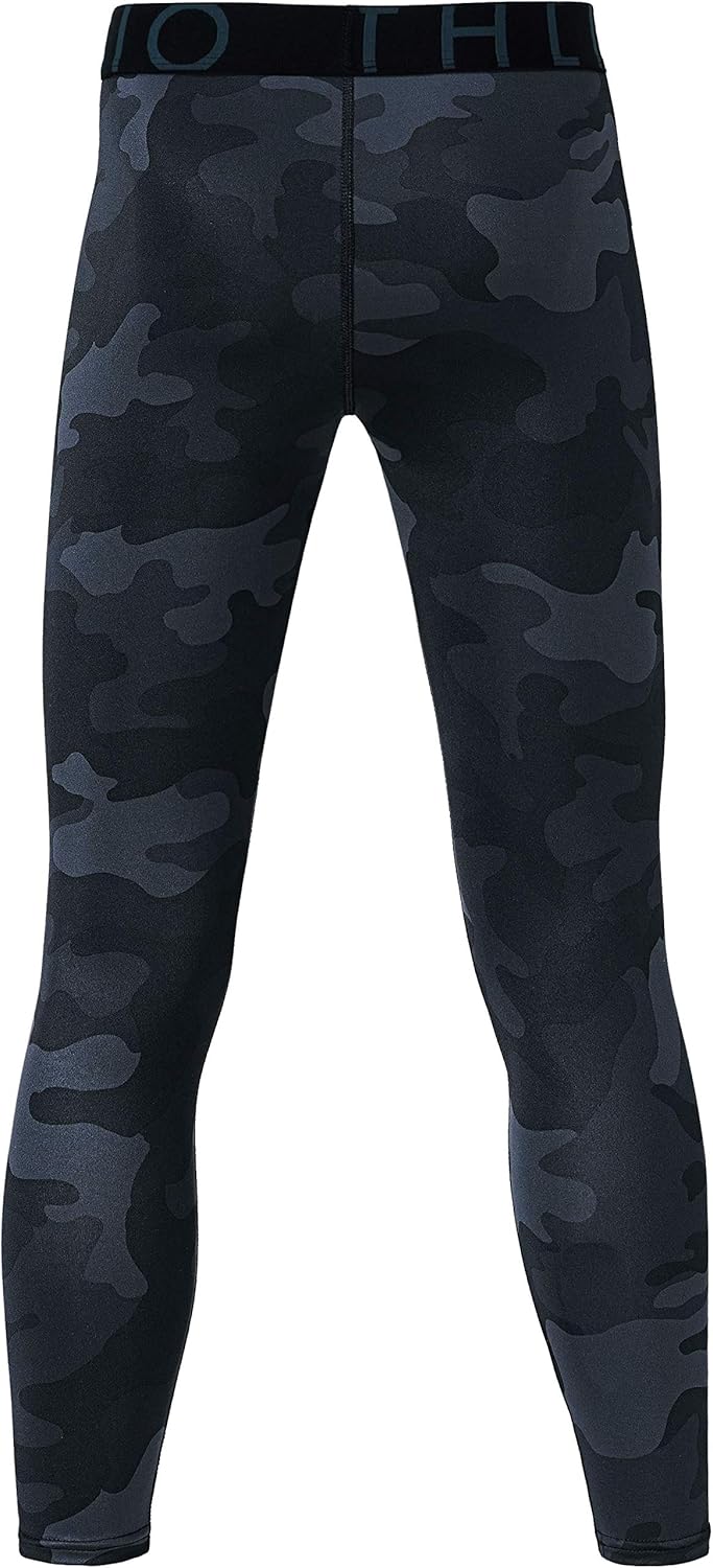 ATHLIO 1 or 2 Pack Boy's UPF 50+ Compression Pants Baselayer, Cool Dry Active Running Tights, 4-Way Stretch Workout Leggings: Clothing