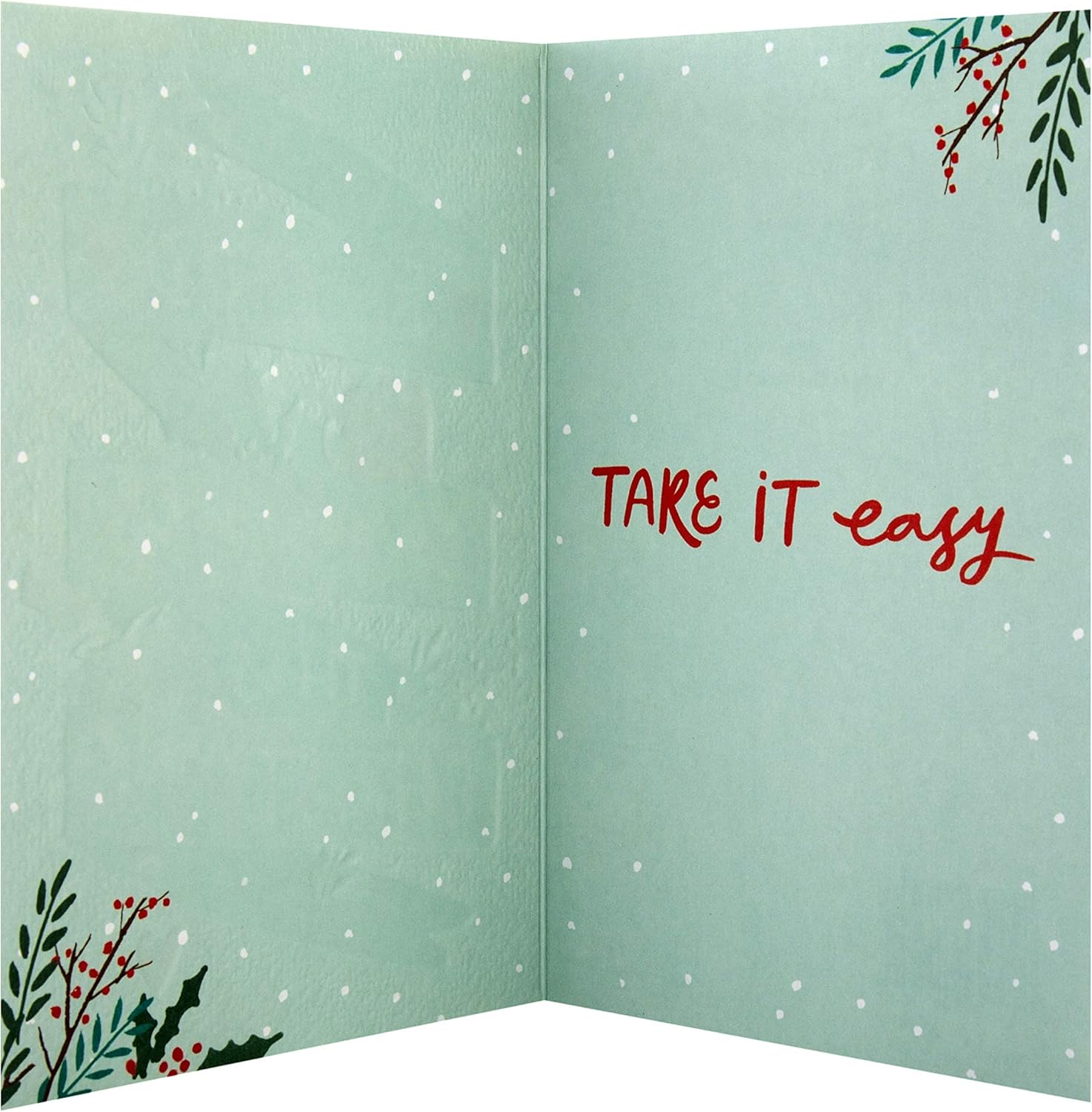 Hallmark State of Kind Christmas Card - Contemporary Be Kind To Yourself Design, Green & Red, 17.3 cm by 11.9 cm - Image 4