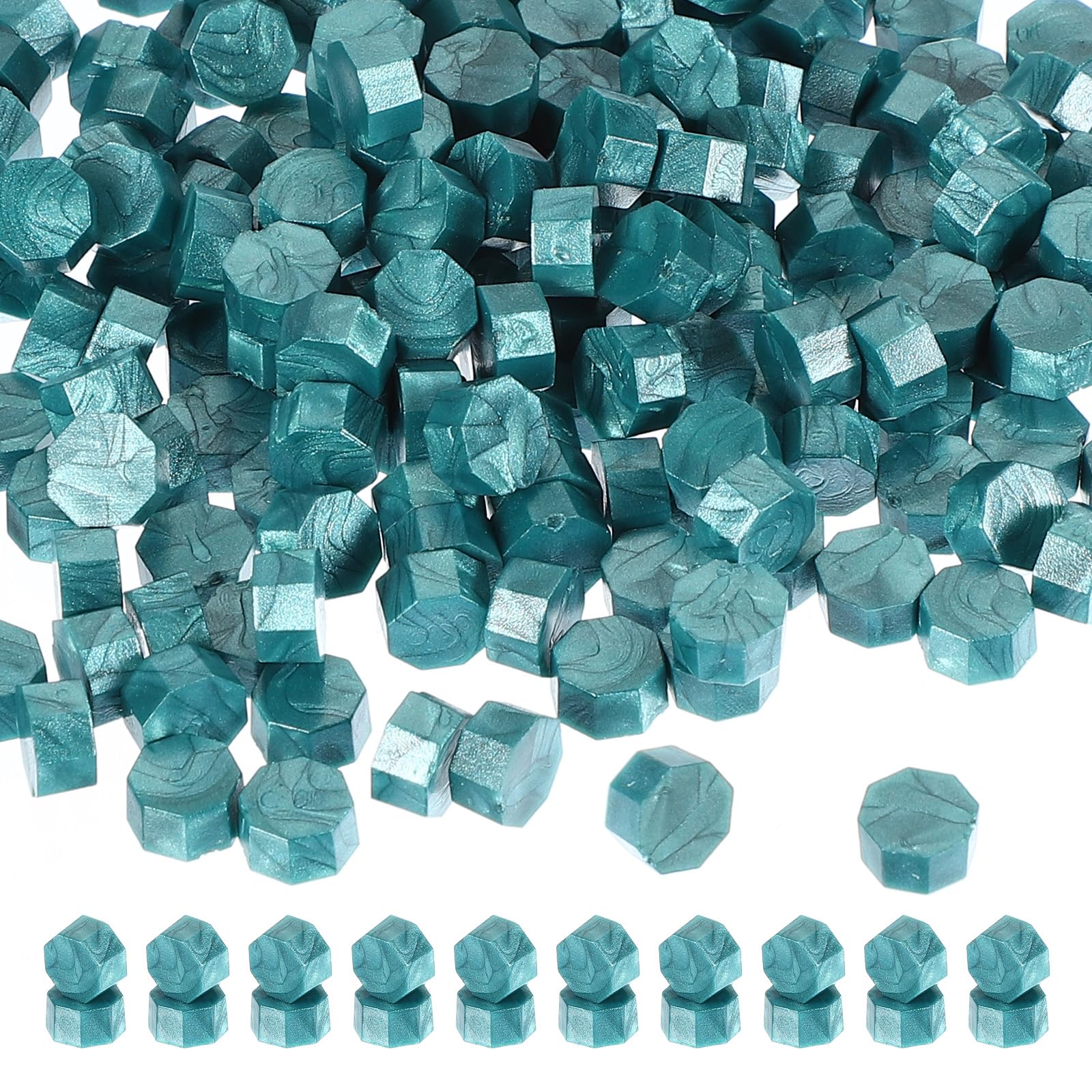 PATIKIL Wax Seal Beads, 360 Pack Sealing Wax Beads Octagon Wax Seal Stamp Beads for Stamp Seals for Letter Wedding Invitation Envelope Craft, Green