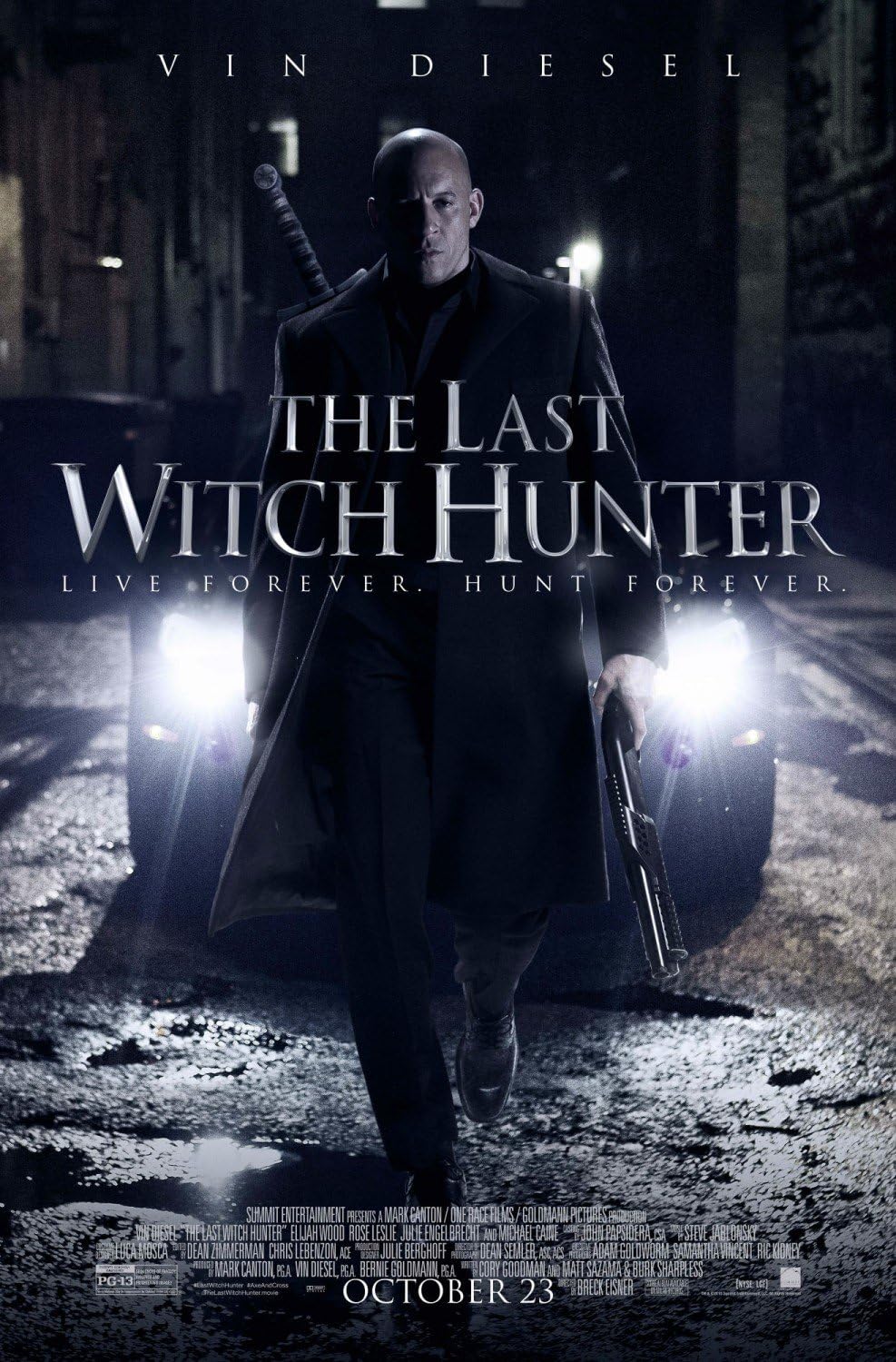 THE LAST WITCH HUNTER Original Movie Promo Poster 13.5x20 - VIN DIESEL - VERSION D