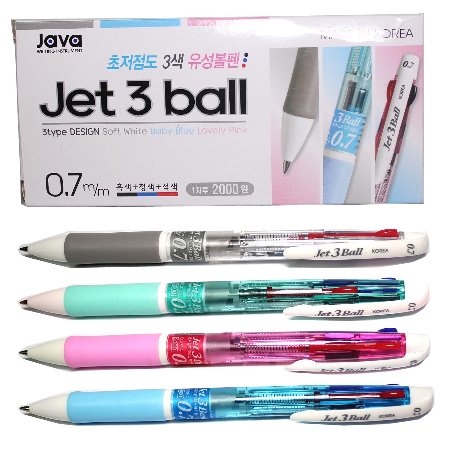 Java Jet 3 Ballpoint Multi Pens 0.7mm 3 Ink Colors Integrated in One Pen Dozen Box Amazon.co.uk