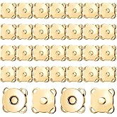 30 Sets Gold Plum Magnetic Snaps Buttons 14mm Magnetic Snaps Sewing Plum Buttons for Purses Handbags Clothes