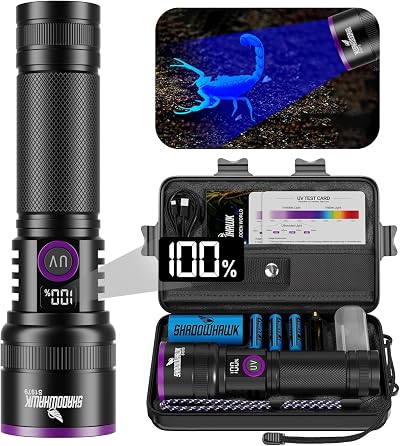 Shadowhawk P70 LED Torch Super Bright Rechargeable 450000 Lumens Powerful