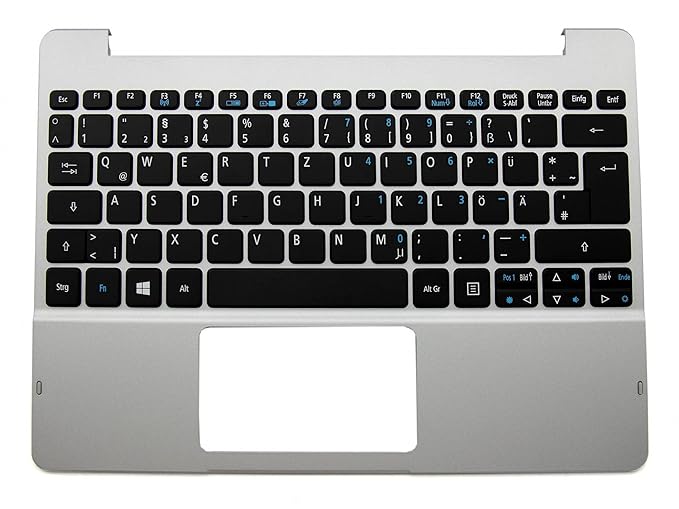 Acer Tastatur inkl. Topcase DE (deutsch) schwarz/Silber Original Switch 10 (SW5-012) Serie