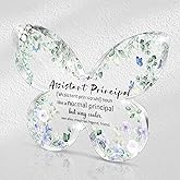 Assistant Principal Appreciation Gifts, Thank You Plaque Graduation Christmas Thank You Gifts Butterfly Office Desk Decoration Accessories Appreciation Gift for Assistant Principal