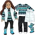 Sophia's Fair Isle Sweater, Leggings, Puffy Vest & Boots Outfit