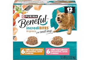 Beneful Incredibites Wet Dog Food for Small Dogs, Real Chicken & Salmon in Gravy Variety Pack - 85 g Can (12 Pack)