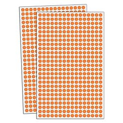 6000 Pack - 1/4" Small Dot Stickers Round Circle