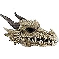 Design Toscano Stoker's Moors Dragon Skull Gothic Garden Statue, Large, 26 Inch, Polyresin, Full Color