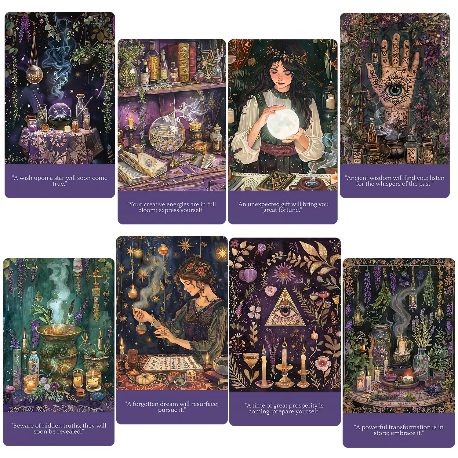 Fortune Teller Oracle cards: Explore and reveal the future, provide guidance and inspiration for daily life. Oracle tarot cards for beginners, Suitable for daily life, divination, spiritual practice