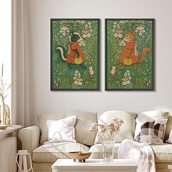 MUDECOR Framed Canvas Print Wall Art Set Whimsical